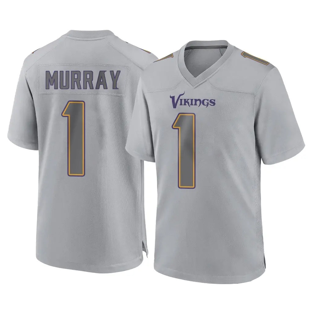 Johmsee MN.Vikings #1 Kyler Murray Player Gray Atmosphere Fashion Home Game Stitched Jerseys