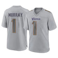 Johmsee MN.Vikings #1 Kyler Murray Player Gray Atmosphere Fashion Home Game Stitched Jerseys