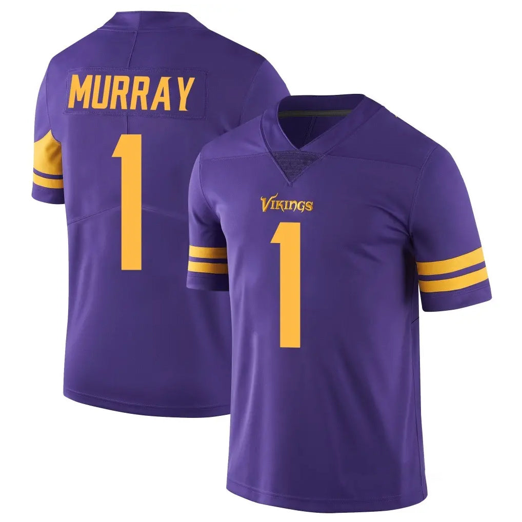 Johmsee MN.Vikings #1 Kyler Murray Player Purple Limited Color Rush Home Game Stitched Jerseys