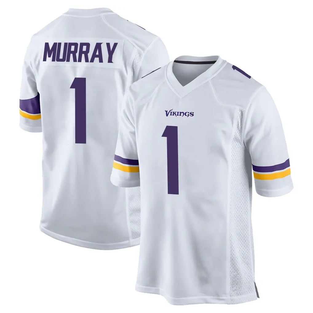 Johmsee MN.Vikings #1 Kyler Murray Player White Home Game Stitched Jerseys