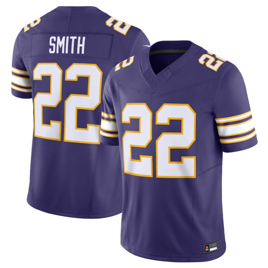Johmsee MN.Vikings #22 Harrison Smith Purple Vapor F.U.S.E. Limited Jersey Stitched American Stitched Jerseys