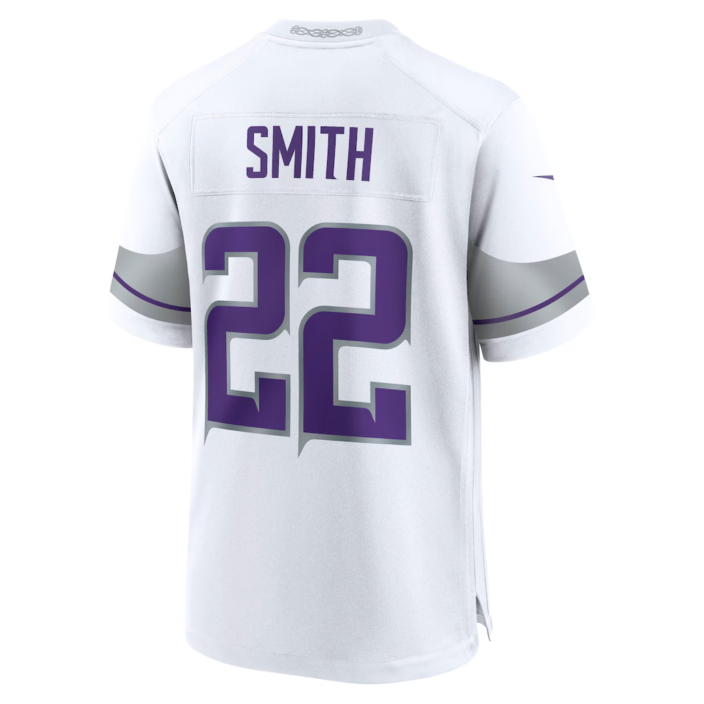 Johmsee MN.Vikings #22 Harrison Smith White Alternate Game Stitched Jerseys