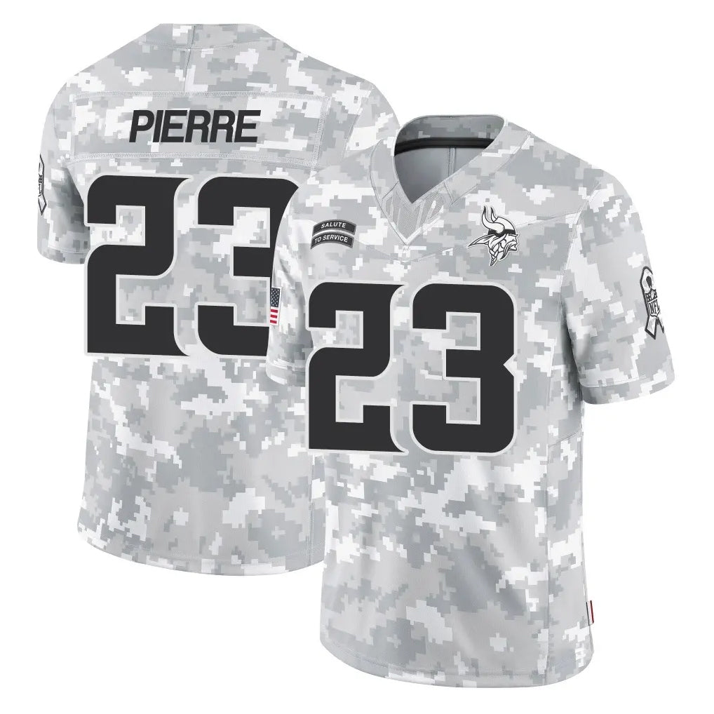 Johmsee MN.Vikings #23 James Pierre Player Arctic Camo Salute To Service Limited Game Stitched Jerseys