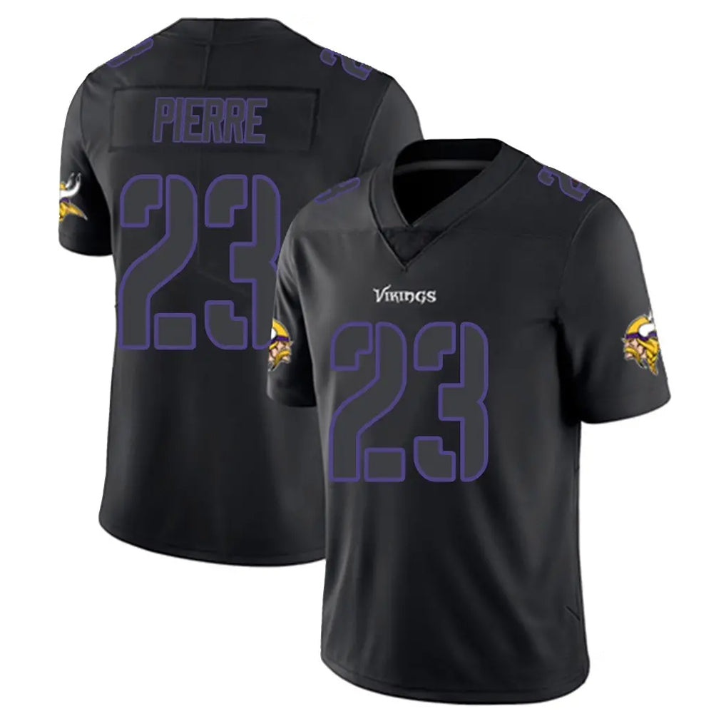 Johmsee MN.Vikings #23 James Pierre Player Black Impact LImited Home Game Stitched Jerseys