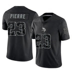 Johmsee MN.Vikings #23 James Pierre Player Black Reflective LImited Home Game Stitched Jerseys