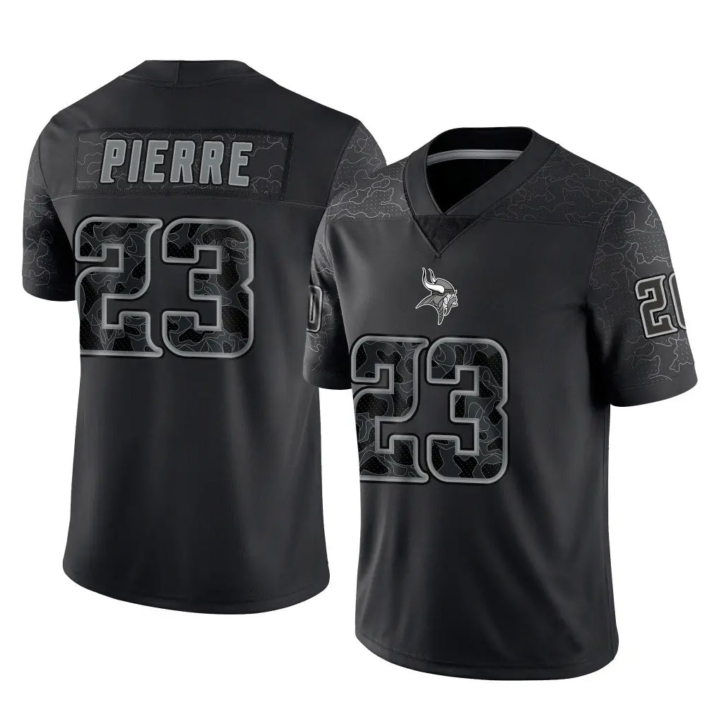 Johmsee MN.Vikings #23 James Pierre Player Black Reflective LImited Home Game Stitched Jerseys