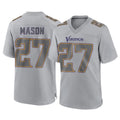 Johmsee MN.Vikings #27 Jordan Mason Player Gray Atmosphere Fashion Home Game Stitched Jerseys