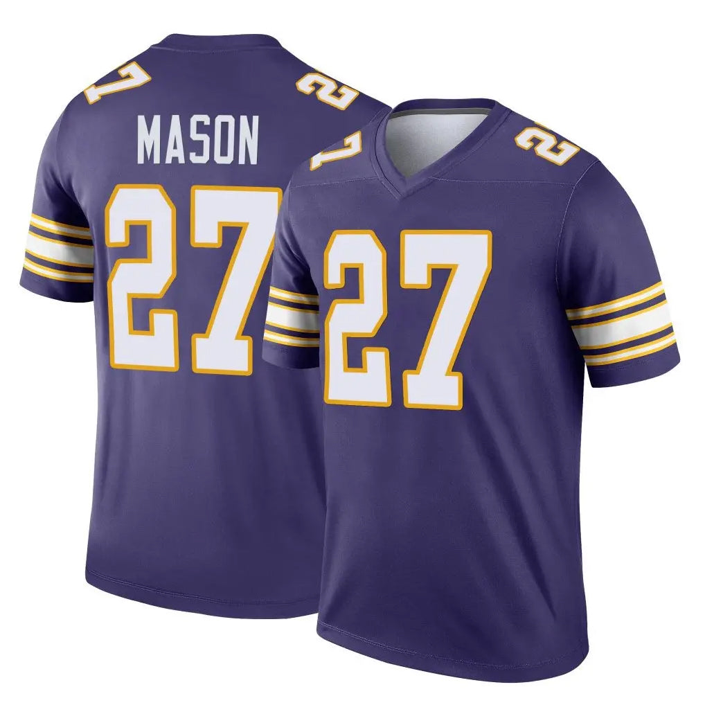 Johmsee MN.Vikings #27 Jordan Mason Player Purple Limited Classic Home Game Stitched Jerseys