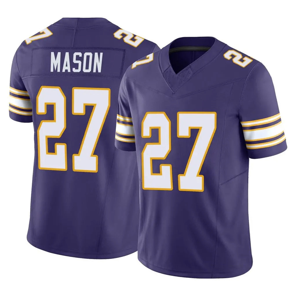 Johmsee MN.Vikings #27 Jordan Mason Player Purple Limited Classic Vapor F.U.S.E. Home Game Stitched Jerseys