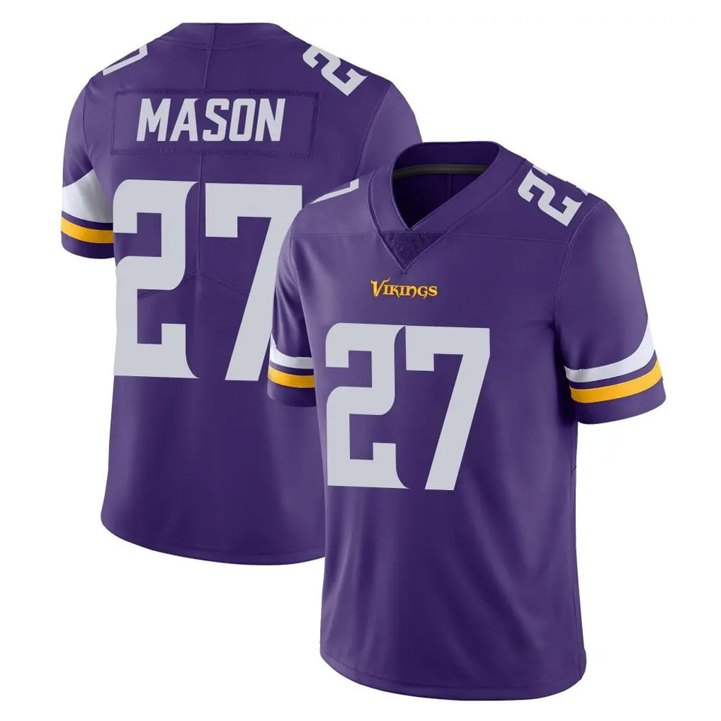Johmsee MN.Vikings #27 Jordan Mason Player Purple Limited Vapor Untouchable Home Game Stitched Jerseys