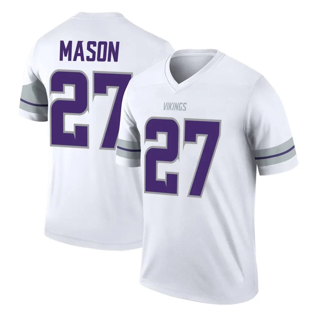Johmsee MN.Vikings #27 Jordan Mason Player White Alternate Legend Home Game Stitched Jerseys