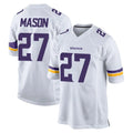 Johmsee MN.Vikings #27 Jordan Mason Player White Home Game Stitched Jerseys