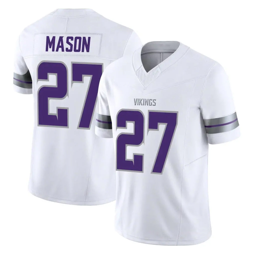 Johmsee MN.Vikings #27 Jordan Mason Player White Limited Alternate Vapor F.U.S.E. Home Game Stitched Jerseys