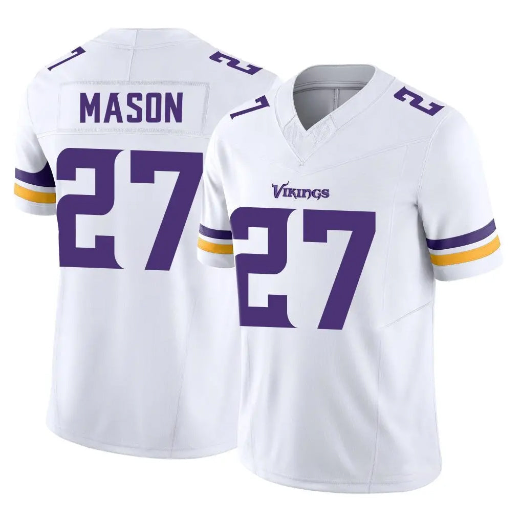 Johmsee MN.Vikings #27 Jordan Mason Player White Limited Vapor F.U.S.E. Home Game Stitched Jerseys