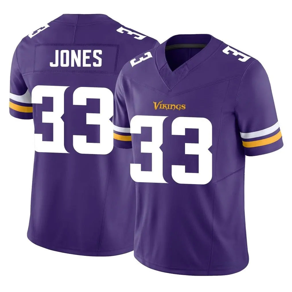 Johmsee MN.Vikings #33 Aaron Jones Sr. Player Purple Limited Vapor F.U.S.E. Home Game Stitched Jerseys