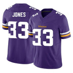 Johmsee MN.Vikings #33 Aaron Jones Sr. Player Purple Limited Vapor F.U.S.E. Home Game Stitched Jerseys