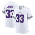 Johmsee MN.Vikings #33 Aaron Jones Sr. Player White Alternate Home Game Stitched Jerseys