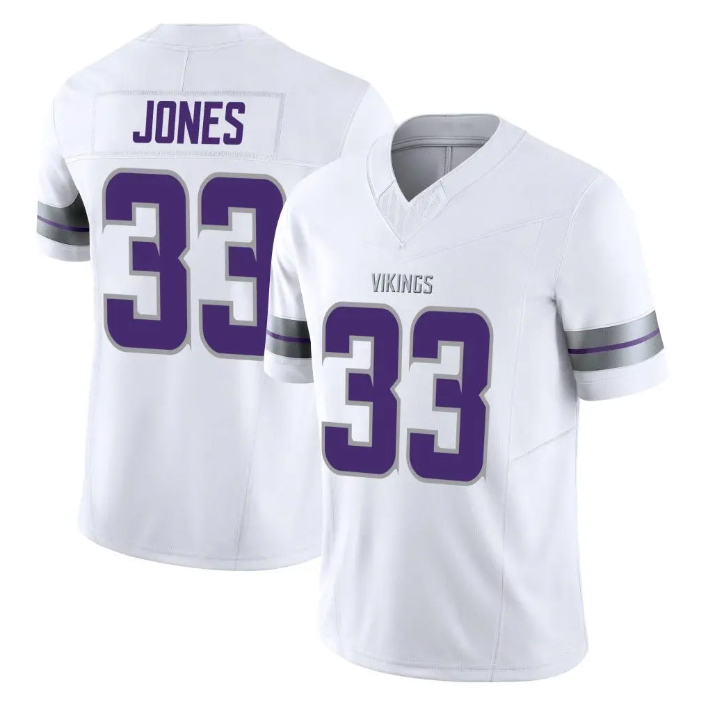 Johmsee MN.Vikings #33 Aaron Jones Sr. Player White Limited Alternate Vapor F.U.S.E. Home Game Stitched Jerseys