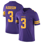 Johmsee MN.Vikings #3 Jordan Addison Player Purple Limited Color Rush Home Game Stitched Jerseys