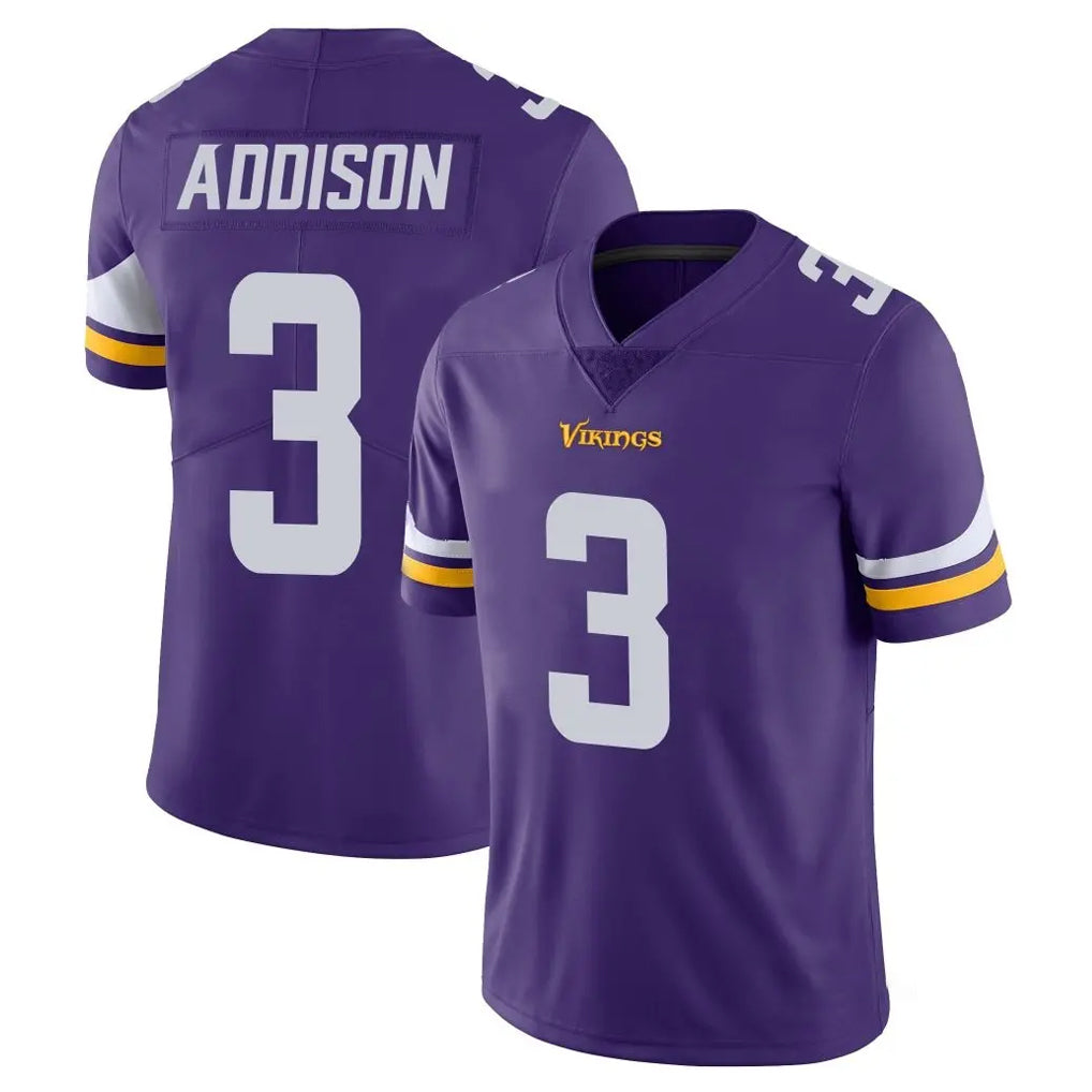 Johmsee MN.Vikings #3 Jordan Addison Player Purple Limited Vapor Untouchable Home Game Stitched Jerseys