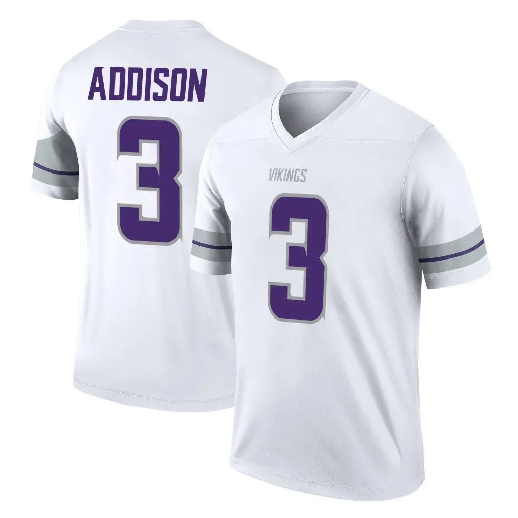Johmsee MN.Vikings #3 Jordan Addison Player White Alternate Legend Home Game Stitched Jerseys