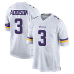 Johmsee MN.Vikings #3 Jordan Addison Player White Home Game Stitched Jerseys