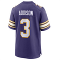 Johmsee MN.Vikings #3 Jordan Addison Purple Classic Player Game Jersey American Stitched Jersey