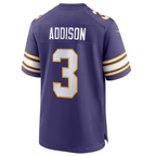 Johmsee MN.Vikings #3 Jordan Addison Purple Classic Player Game Jersey American Stitched Jersey