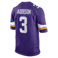 Johmsee MN.Vikings #3 Jordan Addison Purple Game Stitched Jerseys