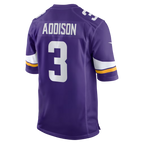 Johmsee MN.Vikings #3 Jordan Addison Purple Game Stitched Jerseys