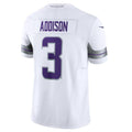 Johmsee MN.Vikings #3 Jordan Addison White Alternate Vapor F.U.S.E. Limited Jersey American Stitched Jersey