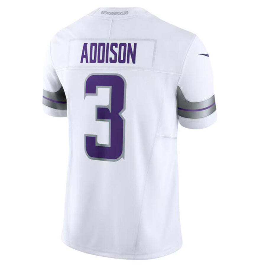Johmsee MN.Vikings #3 Jordan Addison White Alternate Vapor F.U.S.E. Limited Jersey American Stitched Jersey