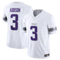 Johmsee MN.Vikings #3 Jordan Addison White Alternate Vapor F.U.S.E. Limited American Stitched Jerseys