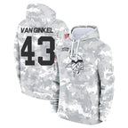 Parkc MN.Vikings #43 Andrew Van Ginkel Player Arctic Camo Salute to Service Pullover Hoodies Limited Game Stitched Jerseys