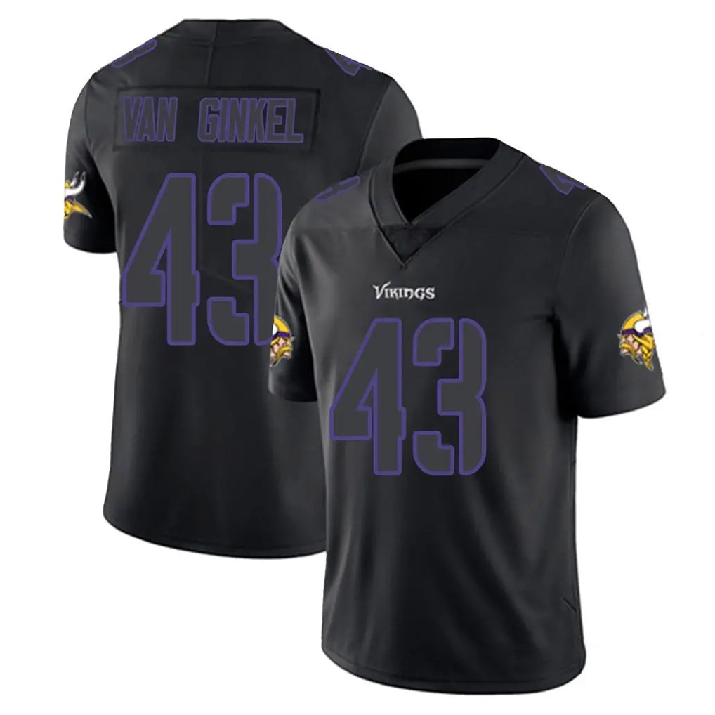 Parkc MN.Vikings #43 Andrew Van Ginkel Player Black Impact LImited Home Game Stitched Jerseys