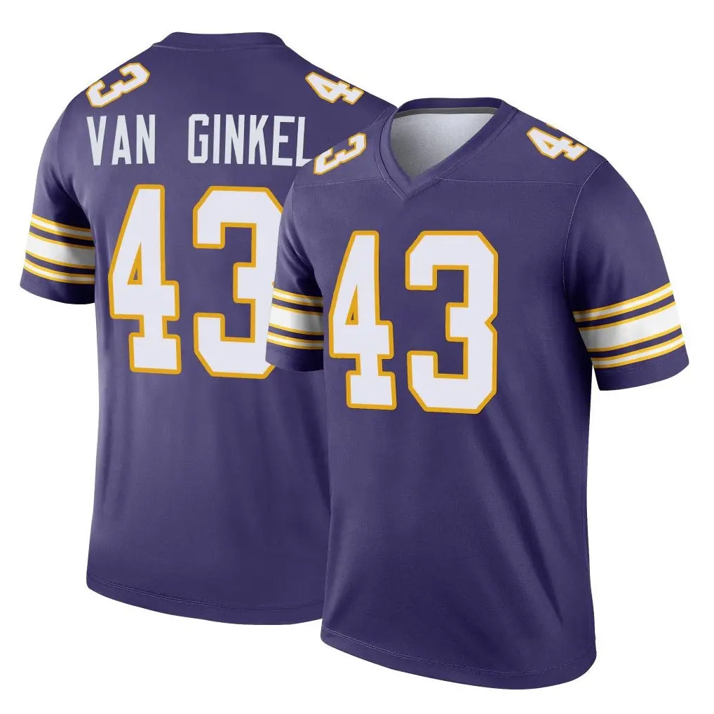Parkc MN.Vikings #43 Andrew Van Ginkel Player Purple Limited Classic Home Game Stitched Jerseys
