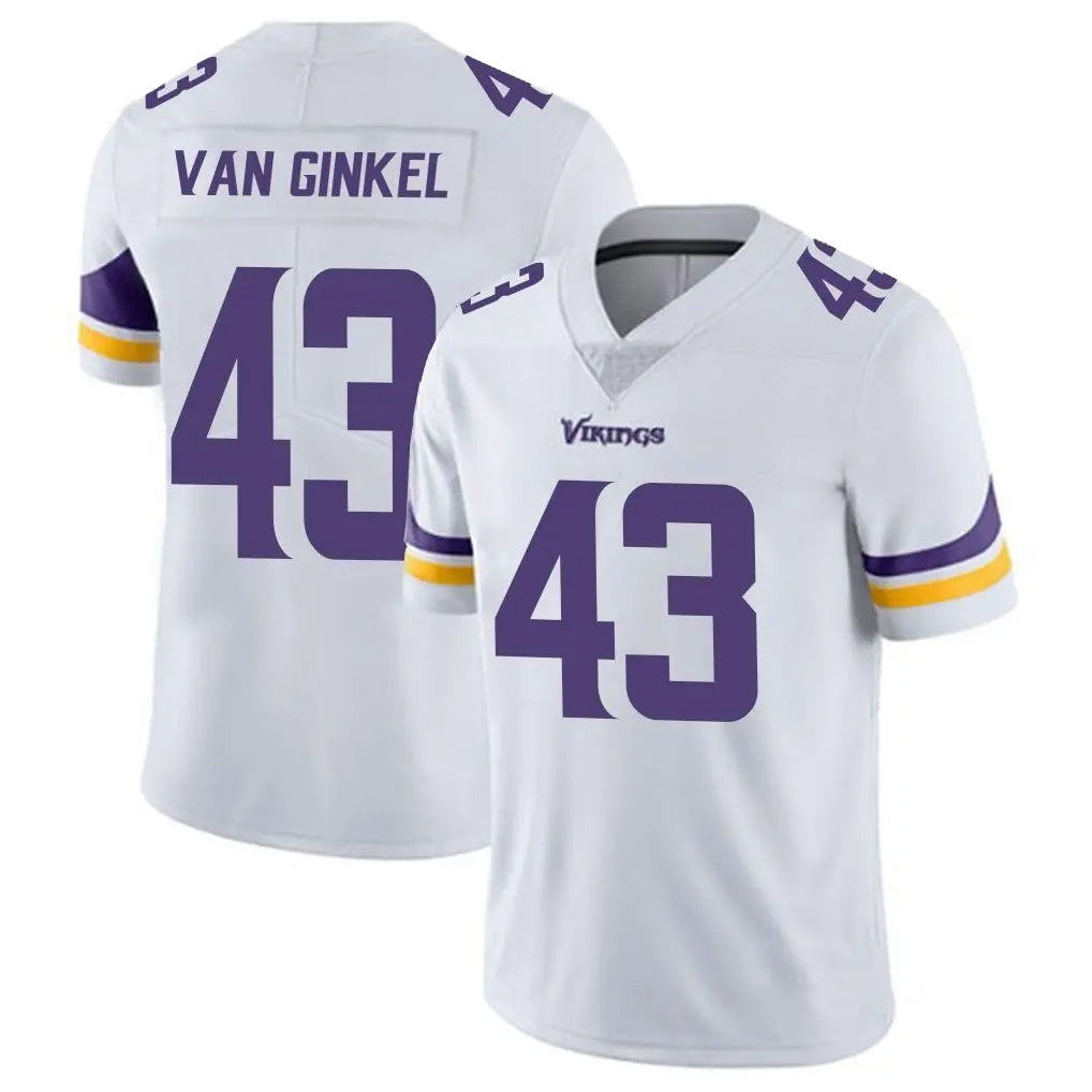Parkc MN.Vikings #43 Andrew Van Ginkel Player White Limited Vapor Untouchable Home Game Stitched Jerseys