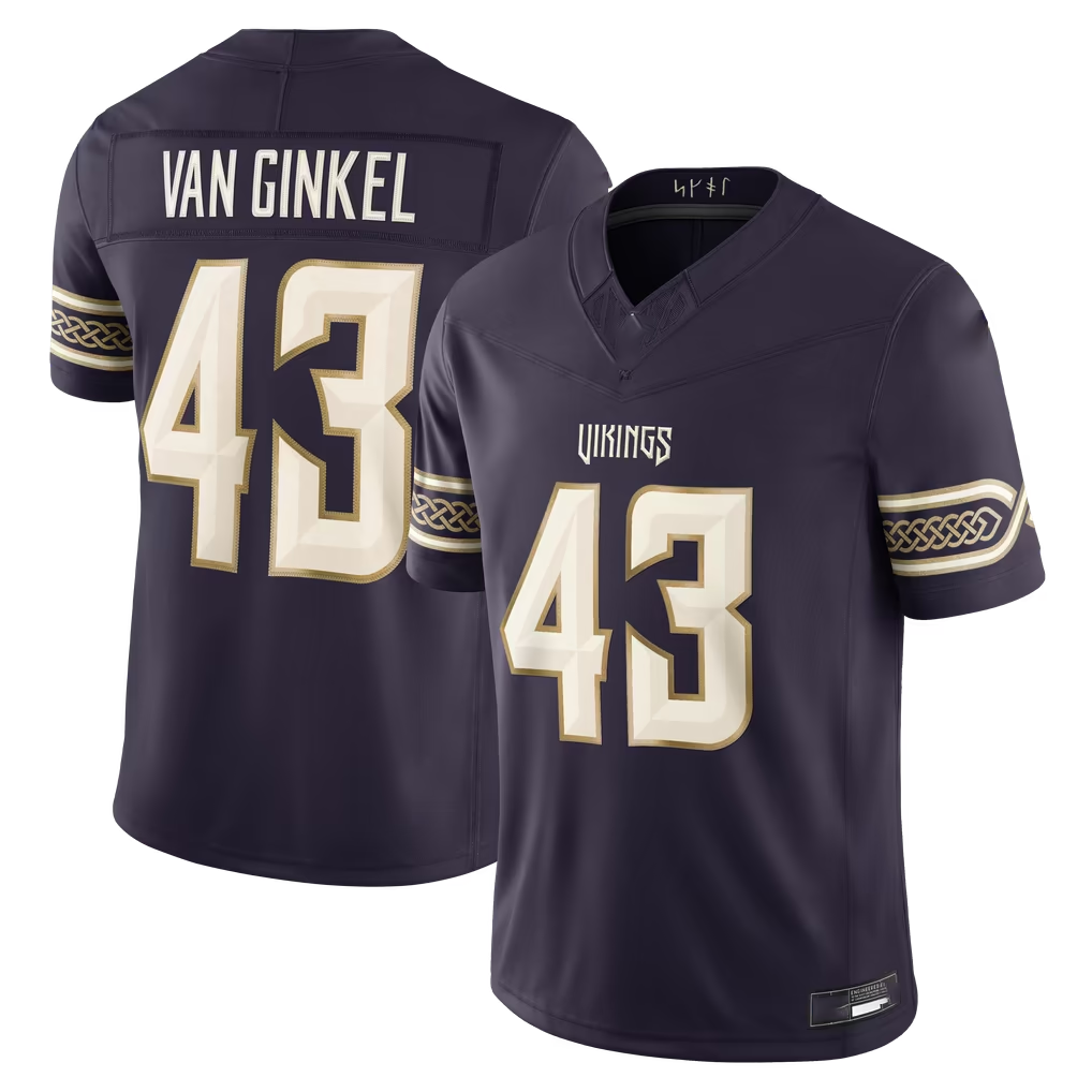Johmsee MN.Vikings #43 Andrew Van Ginkel Purple 2026 Rivalries Collection Limited Stitched Jerseys