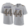 Johmsee MN.Vikings #44 Josh Metellus Player Gray Atmosphere Fashion Home Game Stitched Jerseys