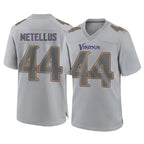 Johmsee MN.Vikings #44 Josh Metellus Player Gray Atmosphere Fashion Home Game Stitched Jerseys