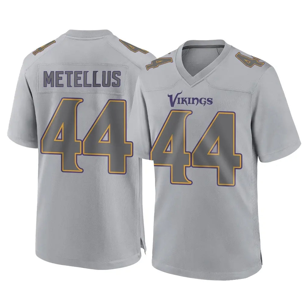 Johmsee MN.Vikings #44 Josh Metellus Player Gray Atmosphere Fashion Home Game Stitched Jerseys
