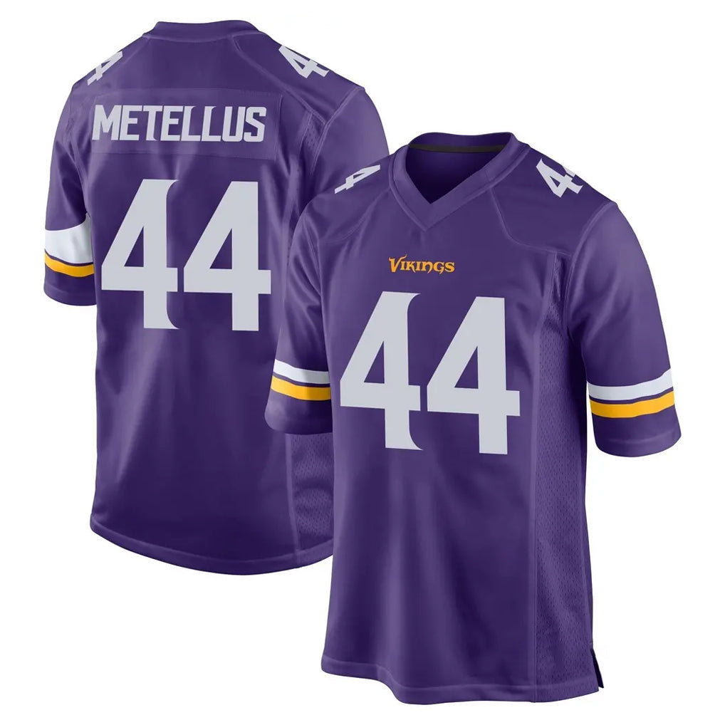 Johmsee MN.Vikings #44 Josh Metellus Player Purple Home Game Stitched Jerseys