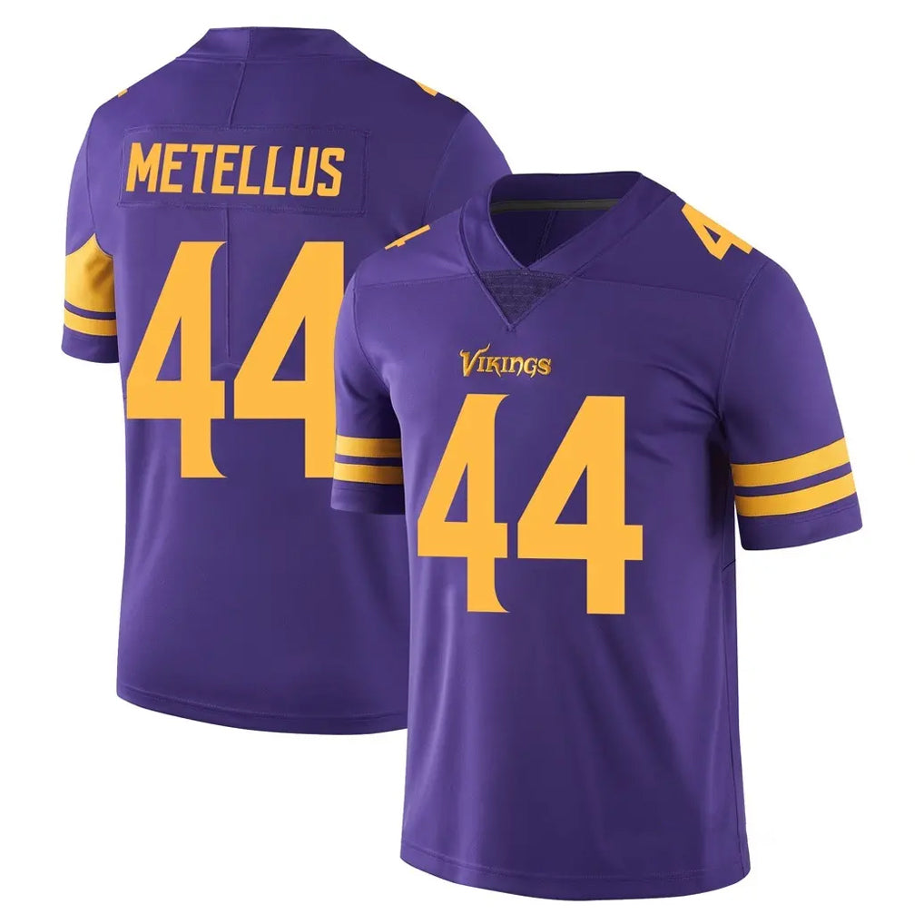 Johmsee MN.Vikings #44 Josh Metellus Player Purple Limited Color Rush Home Game Stitched Jerseys