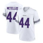 Johmsee MN.Vikings #44 Josh Metellus Player White Alternate Home Game Stitched Jerseys