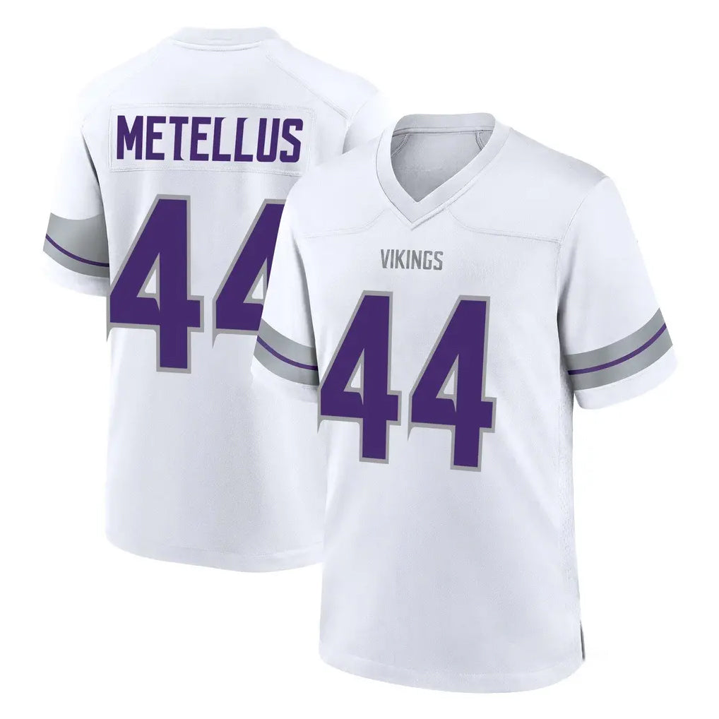 Johmsee MN.Vikings #44 Josh Metellus Player White Alternate Home Game Stitched Jerseys