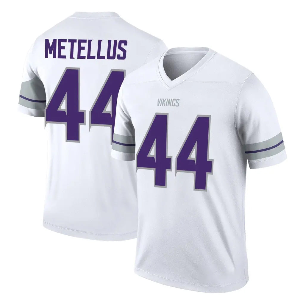 Johmsee MN.Vikings #44 Josh Metellus Player White Alternate Legend Home Game Stitched Jerseys