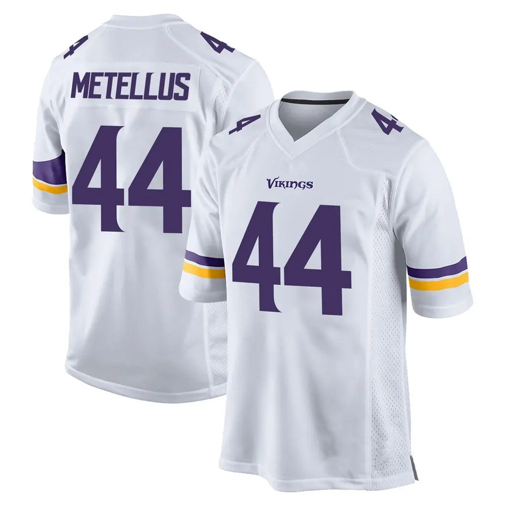 Johmsee MN.Vikings #44 Josh Metellus Player White Home Game Stitched Jerseys