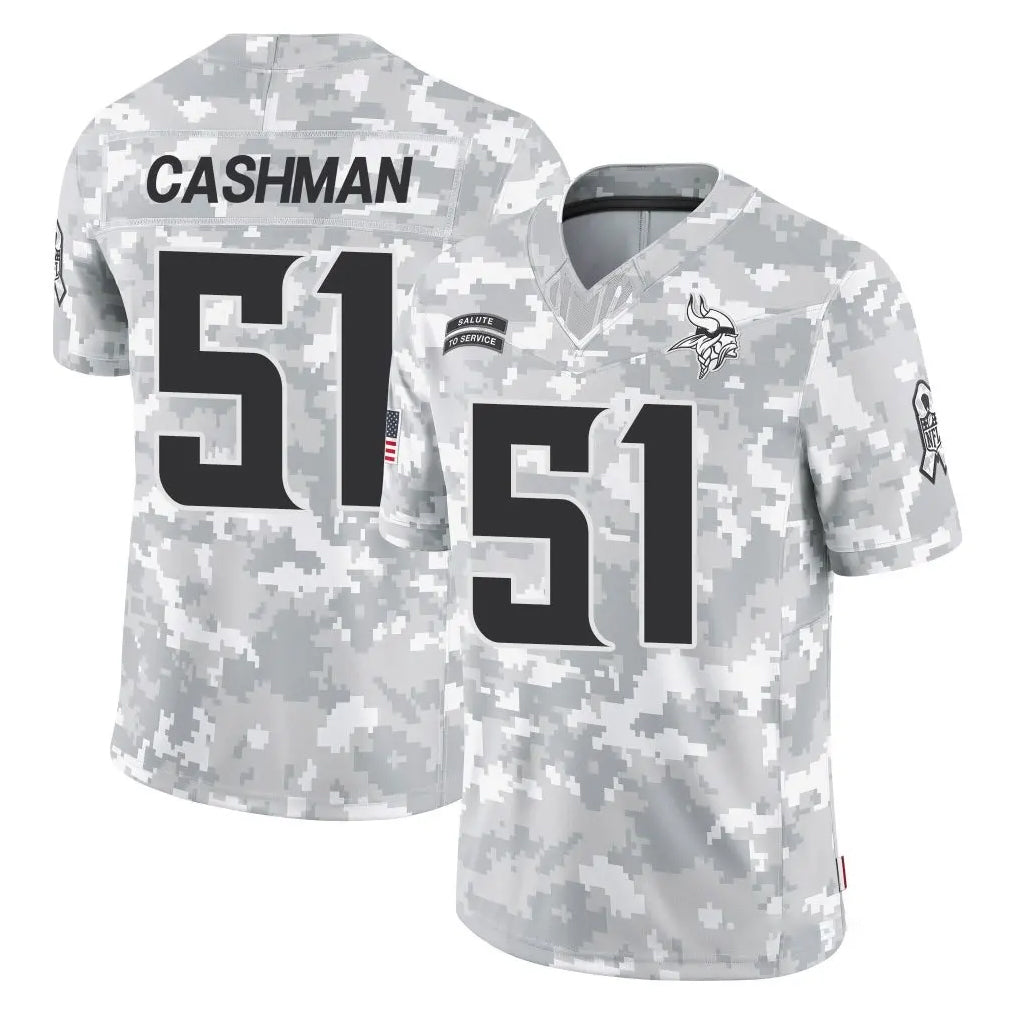 Johmsee MN.Vikings #51 Blake Cashman Player Arctic Camo Salute To Service Limited Game Stitched Jerseys