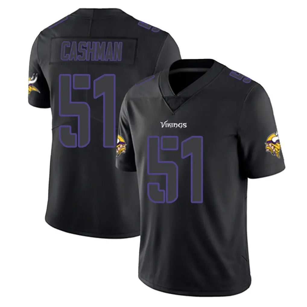 Johmsee MN.Vikings #51 Blake Cashman Player Black Impact LImited Home Game Stitched Jerseys