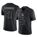 Johmsee MN.Vikings #51 Blake Cashman Player Black Reflective LImited Home Game Stitched Jerseys